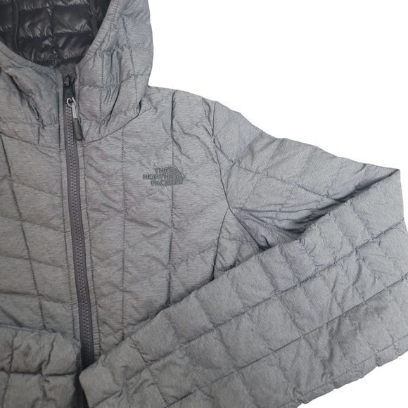 The North Face Womens XS‎ Gray Thermoball ECO Parka Puffer Quilted Jacket - Picture 2 of 9
